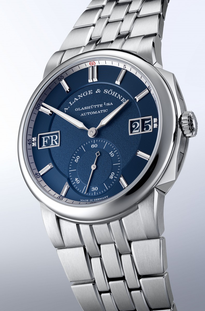 A clear studio photograph of the Odysseus from A. Lange & Söhne, its signature dial and case clearly visible