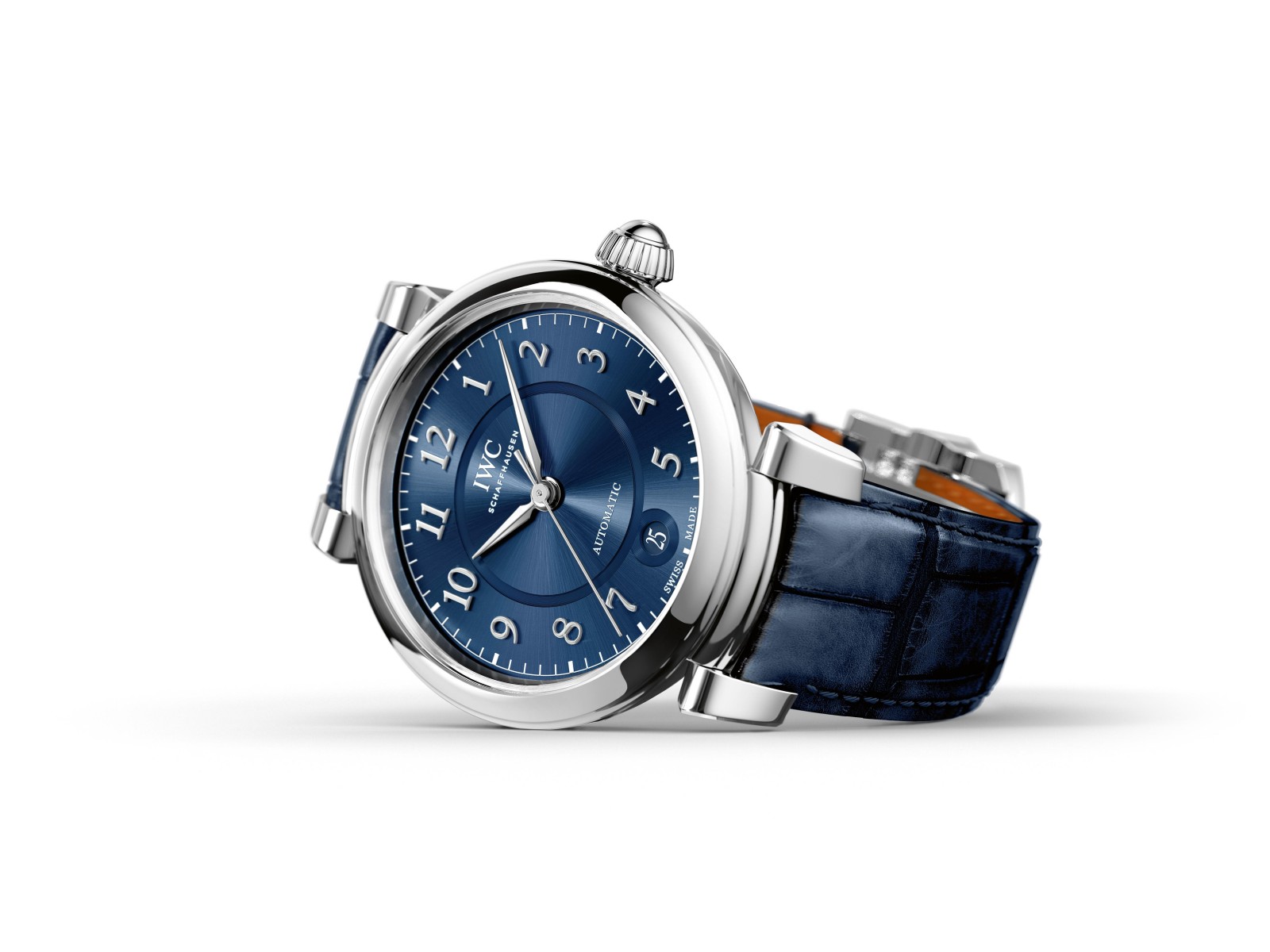 A clear studio photograph of the Da Vinci from IWC Schaffhausen, its signature dial and case clearly visible
