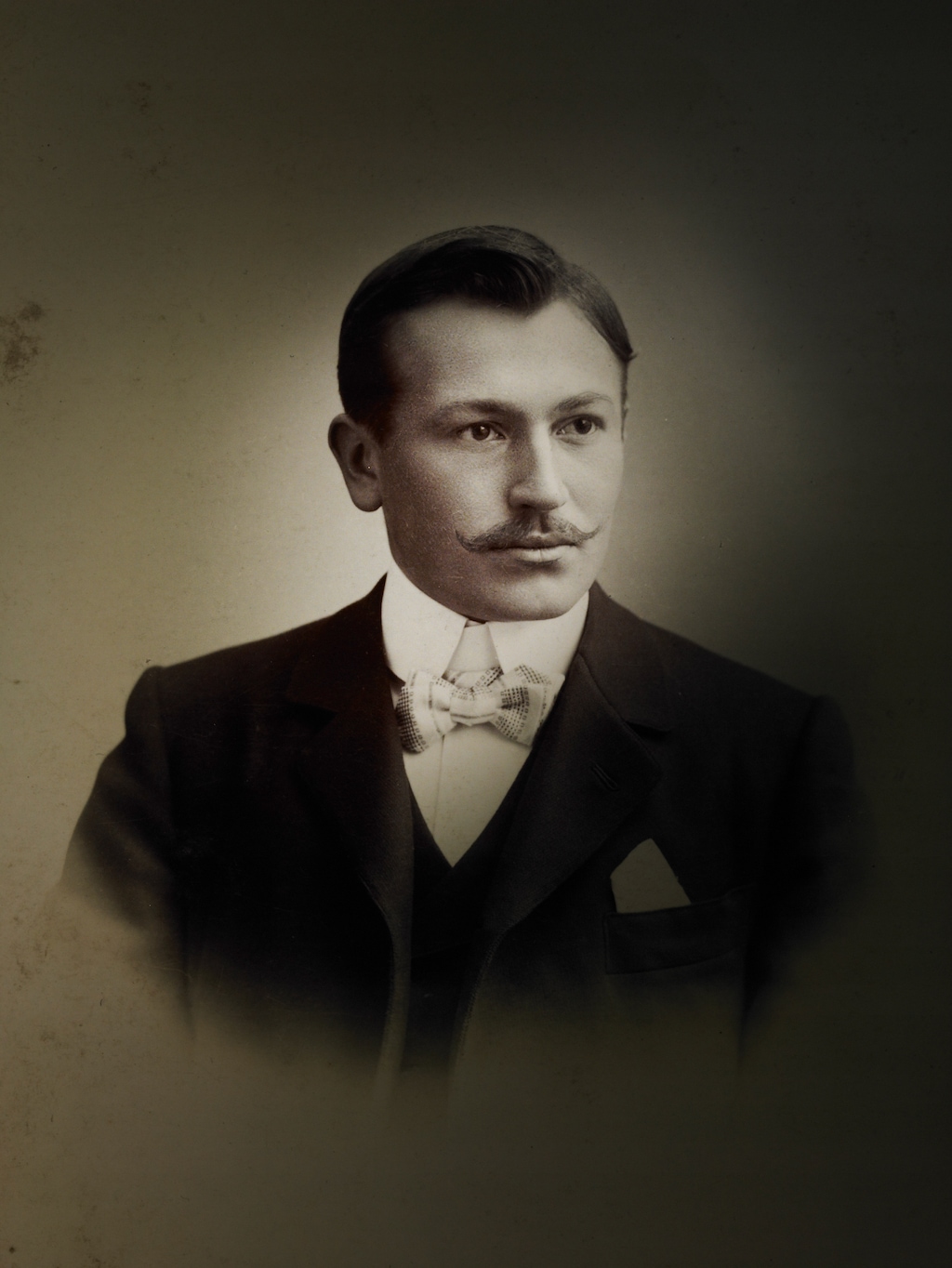 A portrait of founder Hans Wilsdorf, the German-born watch trader who founded Rolex in London in 1905